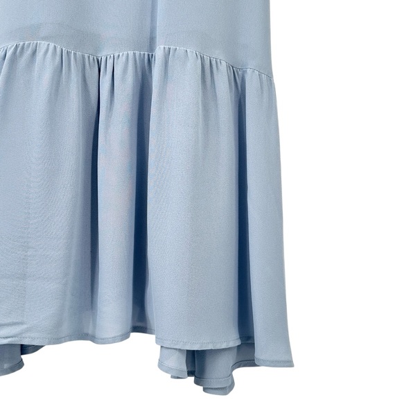 Reformation Emersyn Pastel Baby Blue Fitted Bodice Adjustable Strap Maxi Dress - Picture 4 of 9
